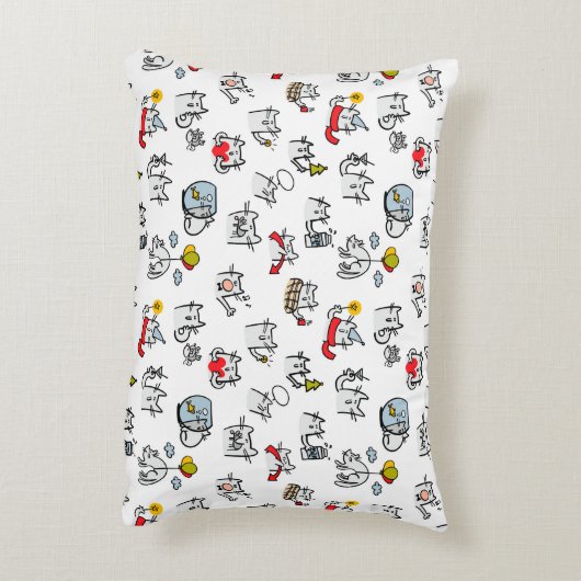 Grappige katten, melk en magie. accent kussen (Achterkant (Verticaal))