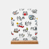 Grappige katten, melk en magie. acryl bord (Voorkant)