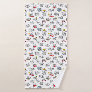 Grappige katten, melk en magie. badhanddoek