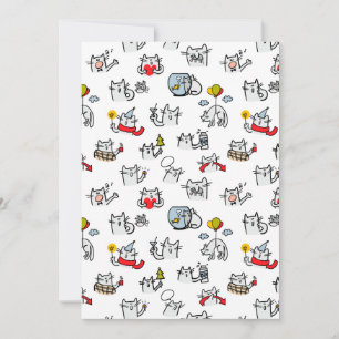 Grappige katten, melk en magie. bedankkaart