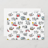 Grappige katten, melk en magie. briefkaart (Voorkant / Achterkant)