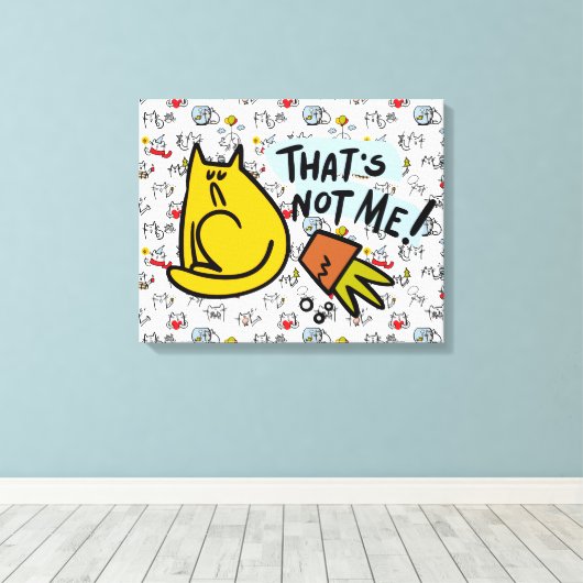 Grappige katten, melk en magie. canvas afdruk (Insitu (Houten vloer))