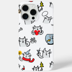 Grappige katten, melk en magie. iPhone 15 pro max hoesje