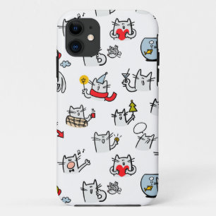 Grappige katten, melk en magie. iPhone 11 hoesje
