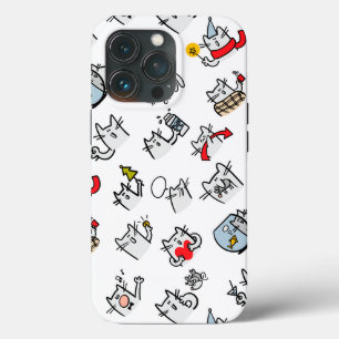 Grappige katten, melk en magie. iPhone 13 pro hoesje