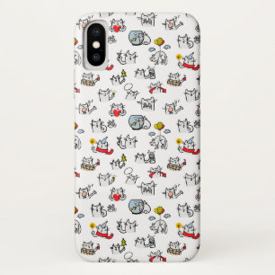 Grappige katten, melk en magie. iPhone x hoesje