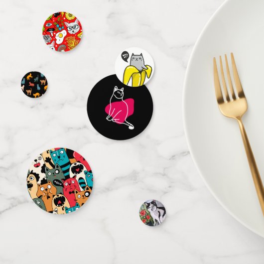 Grappige katten, melk en magie. confetti (Groep)