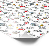 Grappige katten, melk en magie. foto afdruk (Hoek)