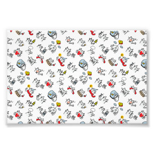 Grappige katten, melk en magie. foto afdruk