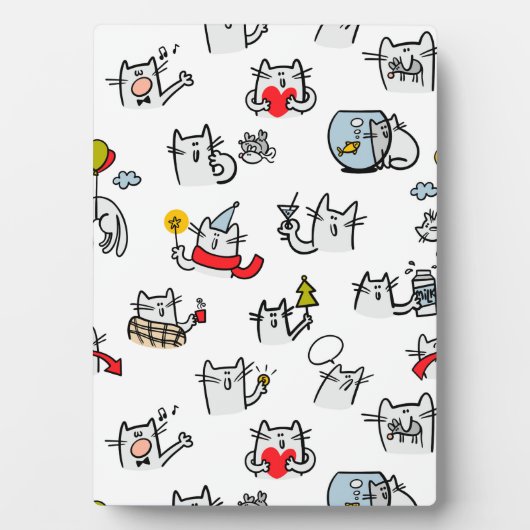 Grappige katten, melk en magie. fotoplaat (voorkant)