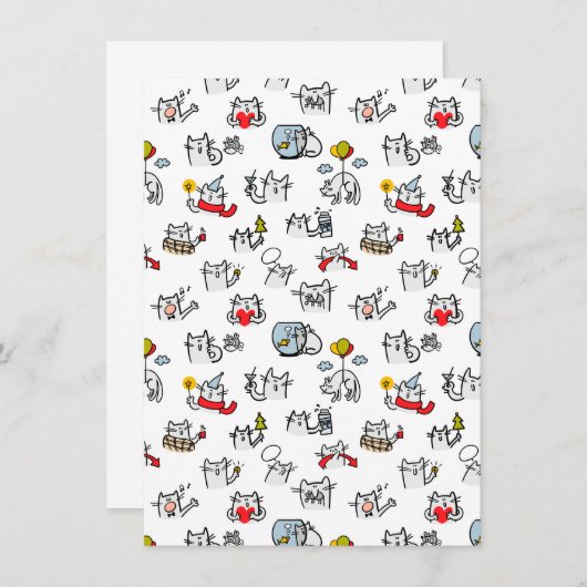 Grappige katten, melk en magie. informatiekaartje (Voorkant / Achterkant)