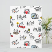 Grappige katten, melk en magie. kaart (Staand voorkant)