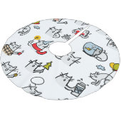 Grappige katten, melk en magie. kerstboom rok (Gekanteld)