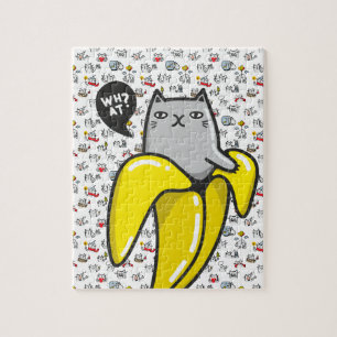 Grappige katten, melk en magie. legpuzzel