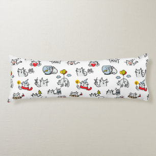 Grappige katten, melk en magie. lichaamskussen