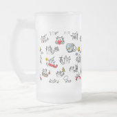 Grappige katten, melk en magie. matglas bierpul (Links)