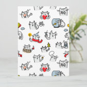 Grappige katten, melk en magie. menu (Staand voorkant)