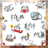 Grappige katten, melk en magie. raamsticker (Vel 2)