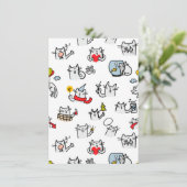 Grappige katten, melk en magie. save the date (Staand voorkant)