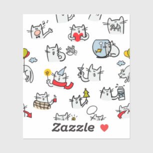 Grappige katten, melk en magie. sticker