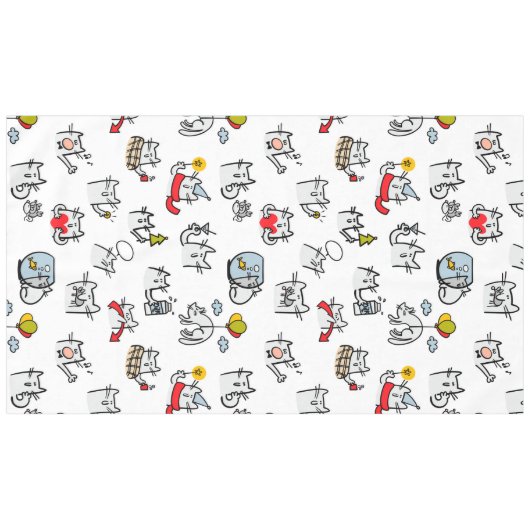 Grappige katten, melk en magie. tafelkleed (Voorkant (Horizontaal))