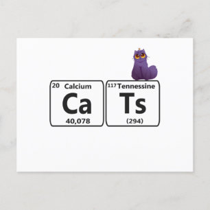 Grappige katten Periodiek systeem Elementen Grappi Briefkaart