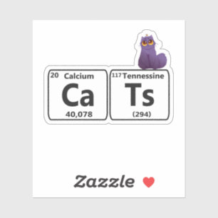 Grappige katten periodiek systeem elementen grappi sticker
