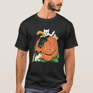 Grappige katten Pompoen Jack-O-Lantern Griezelig S T-shirt