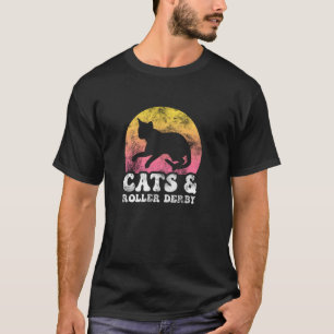 Grappige katten & Roller Derby Vintage Retro Hobby T-shirt