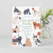 Grappige katten schattig perfect verjaardagsfeest kaart (Staand voorkant)