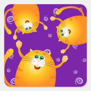 Grappige katten, sticker