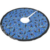 Grappige Katten Tangled In Kerstmis Lichten Custom Kerstboom Rok (Gekanteld)