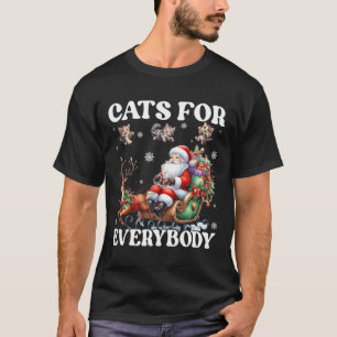 Grappige katten voor iedereen Santa Cat Lover Xmas T-shirt