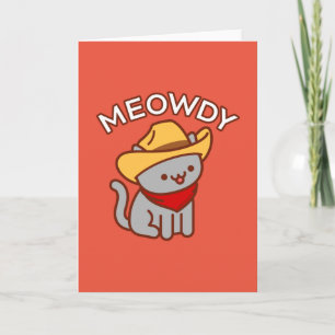 Grappige katten wenskaart: MEOWDY Kaart
