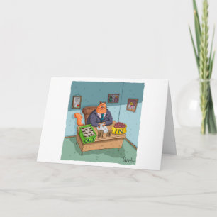Grappige Katten Zakelijke Man Kaart