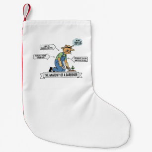Grappige kattenanatomie van een tuinman Schattig Kleine Kerstsok