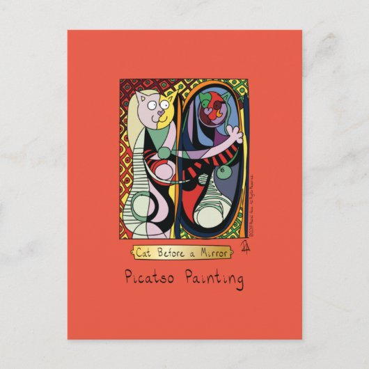 Grappige kattenartiest briefkaart (Voorkant)