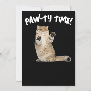 grappige kattenfeest uitnodigingen