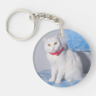 Grappige kattenfoto sleutelhanger
