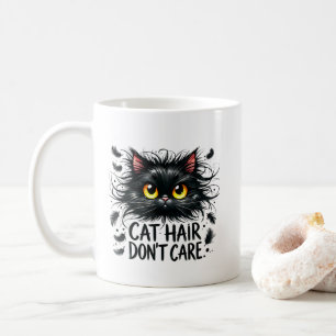 Grappige kattenhaar sarcasme woordkunst koffiemok