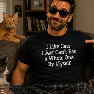 Grappige kattenhater donkere humor kan niet hele k t-shirt