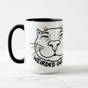 Grappige kattenhumor Close-up: al helemaal gestoor Mok