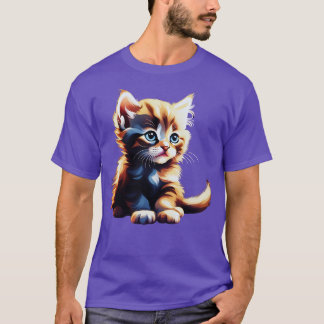 grappige kattenkunst print Deze schattige Cat Art  T-shirt