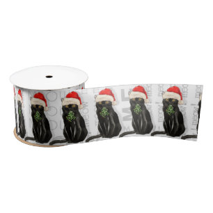 Grappige kattenliefhebber Black Bombay Kat Christm Lint