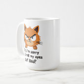 Grappige kattenliefhebber cadeau sarcastisch antis koffiemok (Voorkant links)