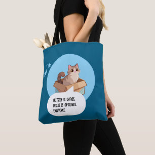 Grappige Kattenliefhebber Introvert Humor Draagtas