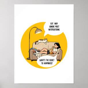 Grappige Kattenliefhebber Introvert Humor Quote  Poster