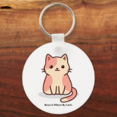 Grappige Kattenliefhebber Sleutelhanger – Cute Cad (Achterkant)