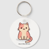Grappige Kattenliefhebber Sleutelhanger – Cute Cad (Achterkant)