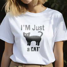 Grappige kattenliefhebbers Design, ik ben gewoon e